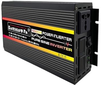 Transformateur Onduleur Solaire Voiture 10000 W 12000 W Onduleur À Onde Sinusoïdale 12 V 24 V 48 V 60 V vers 220 V Convertisseur Puissance Hors Réseau Onduleur(10000W,12V to 220V)