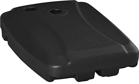 Outsunny Pied de Parasol, Base de lestage avec roulettes, Support Parasol en HDPE, rempli d'eau ou de Sable, 80 x 60 x 17 cm, Noir