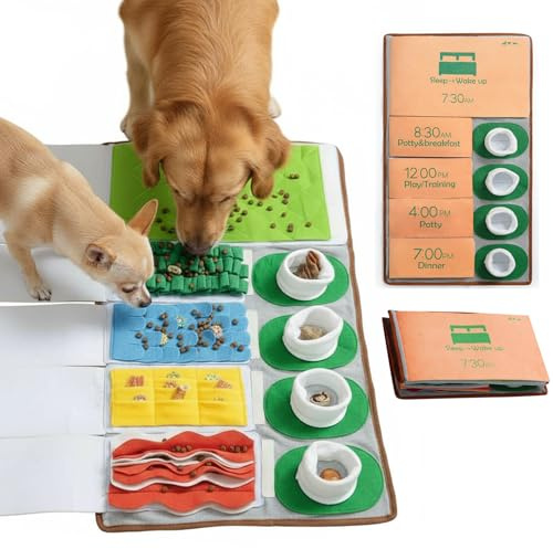Nocciola Telefon-Wecker-Design Schnüffelteppich für Hunde, Interaktives Verstecken und Suchen Hundespielzeuge, Intelligenz Schnüffelmatte für Welpen, Kleine bis Große Hunde