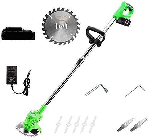 Tosaerba a Batteria, 24 V con caricabatteria, Manico telescopico, Ricaricabile, per la Cura del Prato, vialetto, Giardino