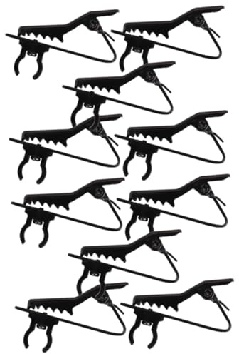 MUELODSIC Lot De 10 Pinces Micro En Plastique Noir, Clips Compacts Pour Microphones Cravate 6 Mm, Accessoires Pratiques Pour Scène, Réunions Et Enregistrements
