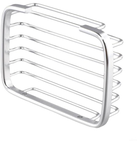 Suction cup soap dish holder made of aluminum, designed for bathroom and shower use with strong grip, resistant and rustproof bath drain tray (Silver bright)