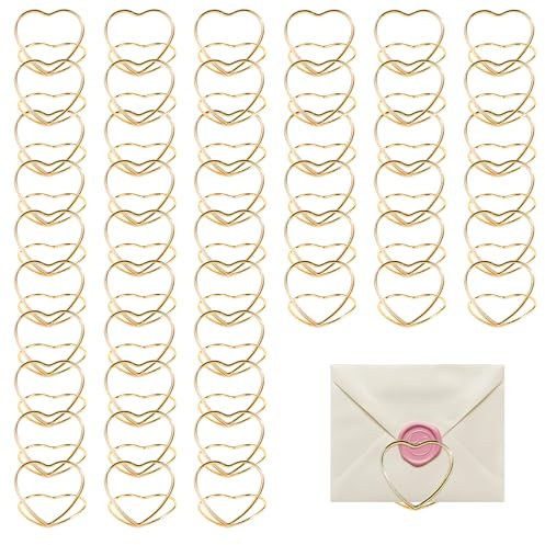 50 Stück Tischkartenhalter Fotohalter Herz Hochzeit Kartenhalter Tischnummernhalter Tischkartenständer aus Metall Menükartenhalter Platzkartenhalter für Hochzeit Geburtstag Party Büro Restaurants