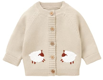 Baby Girl Boy Knitted Sweater Cardigan Long Sleeve Jumpers Warm Coats