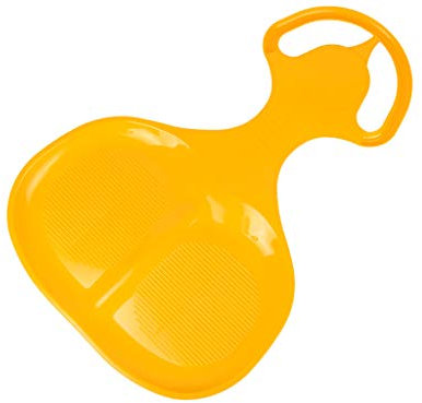 MARMAT Schneerutscher für Kinder Schneeflitzer Poporutscher Rutschteller Wintersport (Gelb)