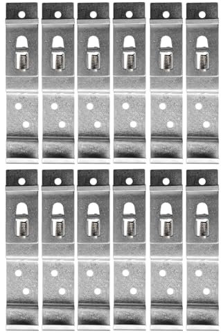 BITS4REASONS - 12 X (6 Pares) Clips DE Soporte para MATRÍCULAS DE Remolque, DE Acero Inoxidable, con Resorte - MATRÍCULA DE TAMAÑO ESTÁNDAR del Reino Unido, DE 11 CM (110 MM) DE Profundidad