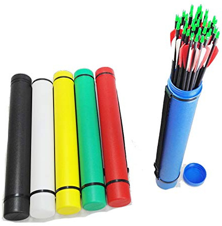 SHARROW Archery Arrow Quiver Scalable Holder Arrow Tube with 63-102cm (Blue)