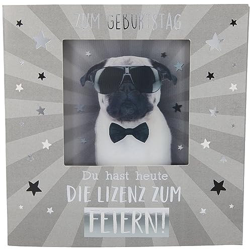 Depesche 11130-020 3D Klapp-Karte mit Musik und Licht, Glückwunsch-Karte zum Geburtstag, ca. 15,5 x 15,5 cm groß, Geburtstags-Karte inkl. passendem Umschlag, innen und außen bedruckt