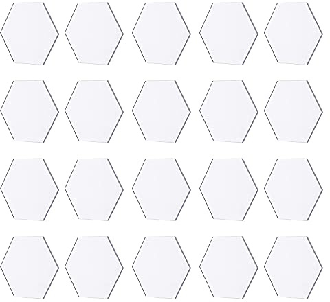 CDIYTOOL Lot de 40 cartes hexagonales en acrylique transparent personnalisables, parfaites comme marque-places de table de mariage, ou comme décoration événementielle