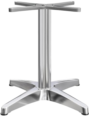 GGMMÖBEL Barcelona | Tischgestell | Alu | 4 Fuß: Ø 66 cm | Rohr: Ø 6 cm | Gesamthöhe: 76 cm | max: Ø 80 cm Tischplatte