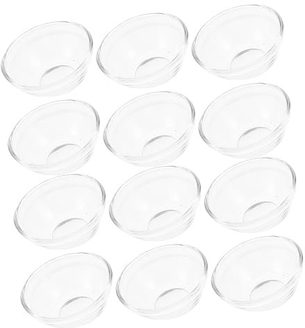 Cabilock 12pièces Bols Verre à Haute Température Pour Pudding Et Desserts Moulage Verre Transparent Pour Cuisine Et Événements