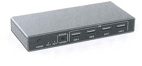 SUIDEK KVM Switch Displayport 1 Monitor 2 Computer, switch KVM DP 8K@60Hz 2 in 1 Out Commutatore KVM USB 3.0 con 4 porte USB, include controller da tavolo, 2 cavi USB e adattatore di alimentazione