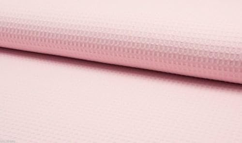 Tela de algodón de piqué de panal de abeja – Albornoz cojín toalla de cocina – 150 cm de ancho – se vende por metros – rosa rosa
