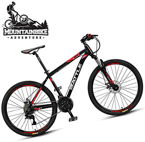 26-Zoll-Hardtail-Mountainbike mit 27 Gängen für Männer und Frauen, rutschfestes Mountainbike für Erwachsene mit Vorderradfederung und mechanischen Scheibenbremsen, Rahmen aus Aluminiumlegierung, Sch