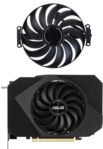 ASUS RTX 3050 3060 PHOENIX ITX GPU Replacement Fan for ASUS Graphics Cards, Air Cooling, 12V, 6-Pin Genunine Graphics Card Cooler, VGA Card Replacement GPU Fan CF1010U12S