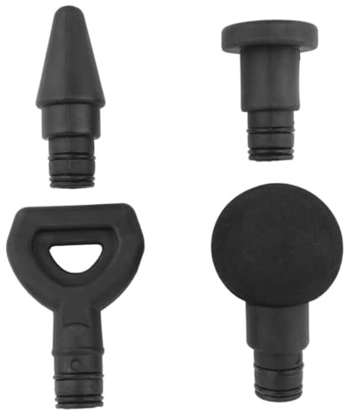 4 Stück Massageaufsatz Schwarz aus Eva für Perkussionsmassage Bit | Massageadapter, Tipp für Klopfmassage, Zubehör für Muskelentspannung, Geschenk Zufälliger Stil