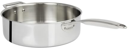 Cristel - Sauteuse inox 28 cm Castel Pro 5 PLY Poignée fixe - CRISTEL