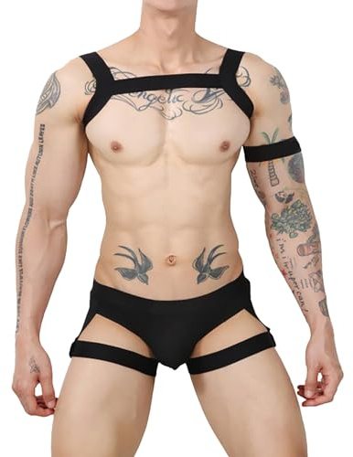 Jockstrap Homme Sexy Érotique String Maillot De Bain Vêtement Lingerie Dentelle Noir Tenue Ficelle sous Vetement Coton Mini Transparent Tenu pour Chic Hot Slip Pute Coquin Vêtements
