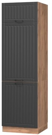 Vicco Armadio frigorifero Fame-Line, Grigio scuro, 60 cm