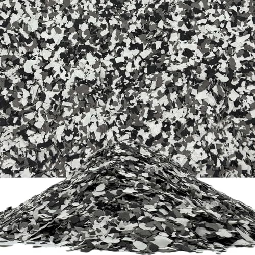 Epoxidharz Farbchips Bodenbeschichtung Garage Boden Chips Schwarz/Weiß/Grau 5kg