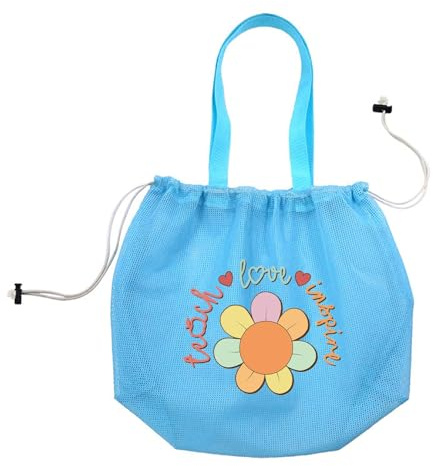 SueaLe Drawstring Beach Toy Bag Sand Meshes Swimming Pool Shell Collecting Boys And Girls Sand Mesh Swimming Pool For Boys And Girls