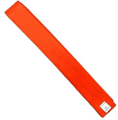 BOJHGO 2 Stück Baumwolle Taekwondo Gürtel Uniform Schwarz/Rot/Grün/Gelb UDO Jiu Jitsu Standardbänder,2/2,8 m Bunte farbige Ranking-Gürtel für Taekwondo Karate(Orange-280cm)