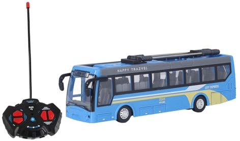 Yintesd Shop Autobus RC Per Bambini, Autobus Telecomandato Ad Alta Simulazione, Guida In Tutte Le Direzioni, Scuolabus RC Ricaricabile Per Bambini, Blu