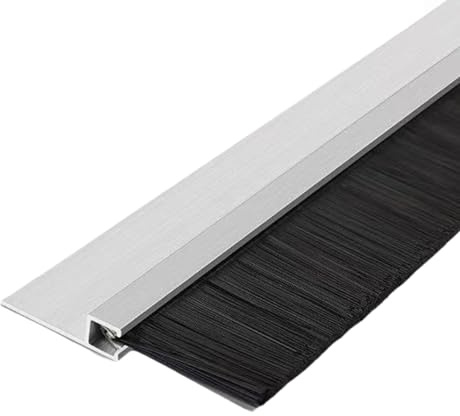 Bürsten aus Aluminiumlegierung, Tür-Zugluftstopper-Bürstenleiste, H/F/T-Typ, Aluminiumlegierung, silberfarben, 10–300 mm(Silver-h Type,100mm)