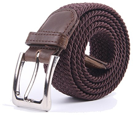 Gelante Tela Elástica Tejido Tejido Elástico Multicolor Trenzado Cinturones - marrón - XXX-Large
