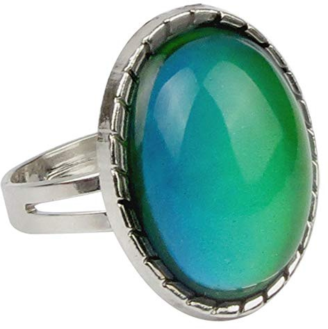 Jude Jewelers Adjustable Color Changing Mood Ring Inspirational Mystique Marble (Oval Shape, Adjustable)