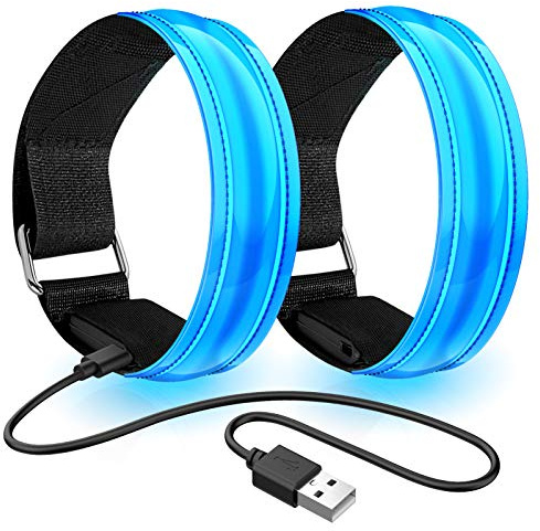 lanpard Rechargeable LED Armband | High Visibility Led Running Lights for Runners | Reflective Running Gear Light Up Armbands Reflectors | Running Gift Accessories for Men/Women/Kids/Pets