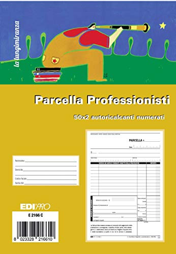 EDIPRO - E2166C – Bloc de factura, habla profesionales 50 x 2 Autocalante numerada f.to 22 x 14,8