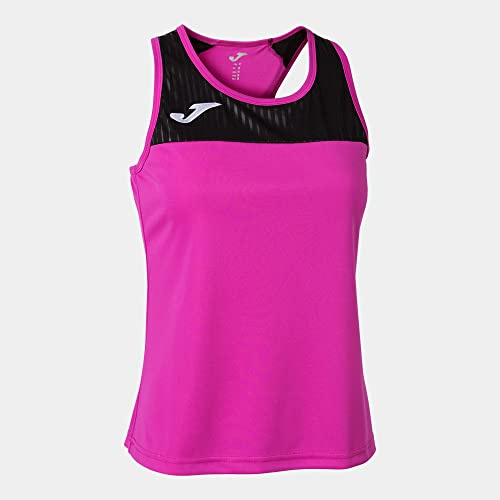 Joma Maglia a Bretelle Montreal Maglietta, Rosa Fluo Nero, M Donna