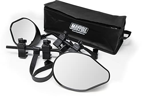 Maypole Pro View Convex Glass Caravan Towing Mirrors, Twin Pack with Storage Bag