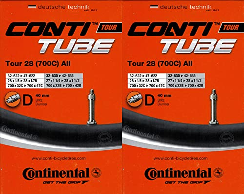 2X Continental Tour 28 All Schlauch 28 Zoll DV (32/47-622) (32/42-630/635) DV40