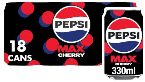 Pepsi Max Cherry, 330ml (Pack of 18)