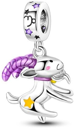 Pandach Damen Charm Anhänger Sternzeichen für Armband 925 Sterling Silber 12 Sternbilder Charms Beads passend für Pandora Armband, Kompatibel mit Europäischen Armband und Halskette für Frauen Mädchen