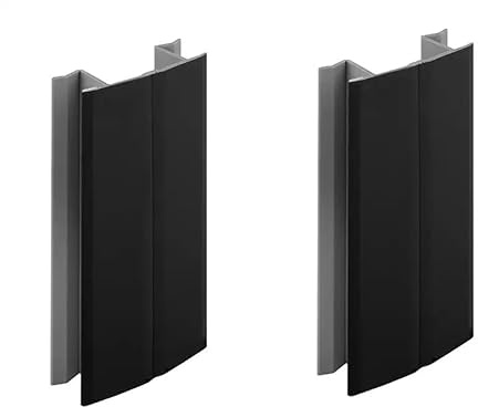 2x Jonction de plinthe 100mm noir mat multi angle Angulaire Coin Cuisine Raccord Connecteur Pied de meuble Profil PVC Plastique Finition