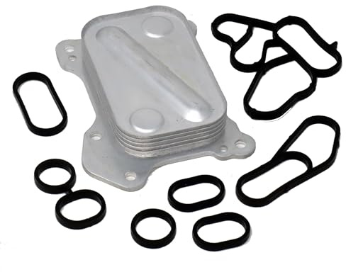 Vinciann Radiatore olio motore 1.3 scambiatore calore compatibile con codici 650034 73500434 adatto a Punto II 03-12 compatibile con Ypsilon II 03-11 adatto a Panda II 03-13 e altre