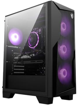 msi Ordinateur de bureau Codex R2 Gaming : Intel Core i5-14400F, Geforce RTX 4060, 16 Go DDR5, SSD NVMe M.2 1 To, bloc d'alimentation 80+ Gold, WiFi, clavier et souris, compatible avec Windows 11 Home