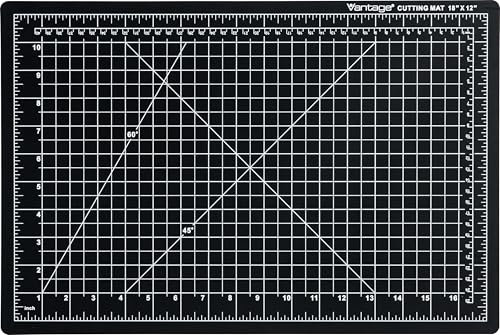 Dahle Vantage 10791 doppelseitige Premium-Schneidematte, selbstheilend, 30,5 x 45,7 cm, 1,27 cm Raster, 5 Schichten für maximale Heilung, perfekt zum Basteln und Nähen, Schwarz