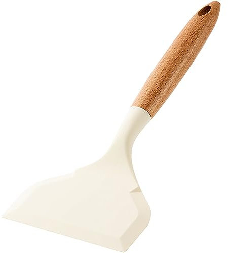 Spatole da cucina resistenti al calore larghe antiaderenti raschietto per pancake manico in legno spatole in silicone strumenti da cucina larghi antiaderenti raschietto per pancake spatole da cucina