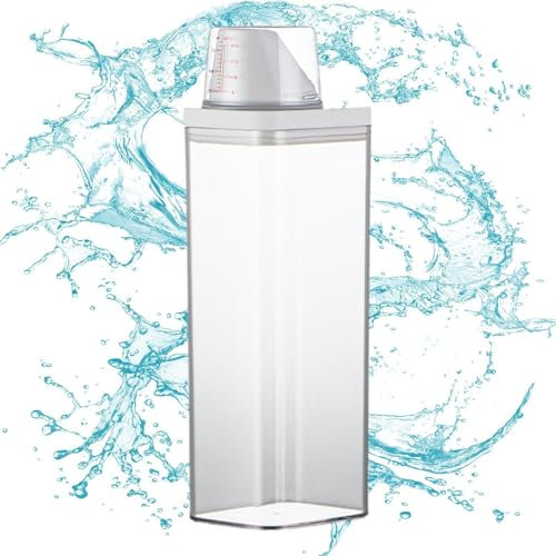 Contenitore per detersivo per bucato, 700 ml/1900 ml, con coperchio dosatore, contenitore per detersivo, dispenser per detersivo liquido e ammorbidente