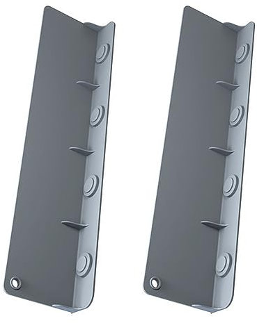 Barfeery 2Piece Sink Splash Guard with Strong Suction Cup Premium Silicone Sink Water Splash Guard Soft Anti Water Splatter Protector Grey