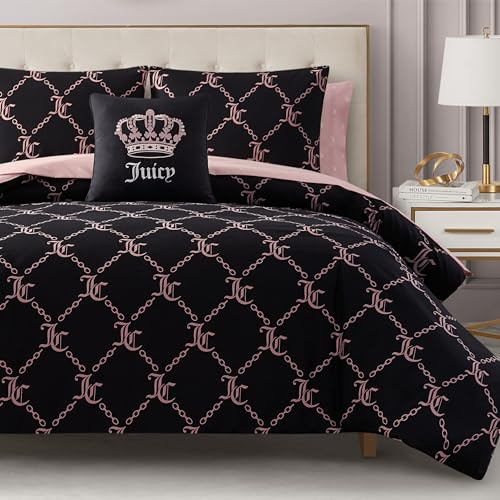 Juicy Couture säng i en väska, täcke, polyester, svart, drottning