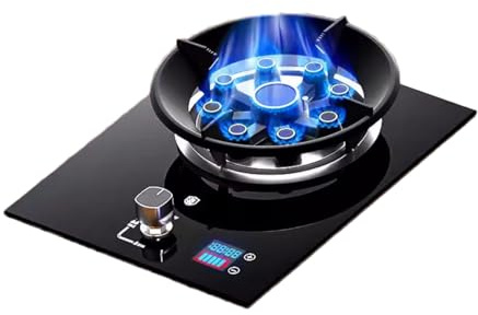 1 Cuisinière À Gaz, Brûleur En Cuivre En Verre Trempé À Clapet De 5,2 KW, Cuisinière Convertible GN/GPL, Cuisinière À Gaz De Bureau/intégrée, Avec Protection Contre L'extinction Et Minuterie(NG)