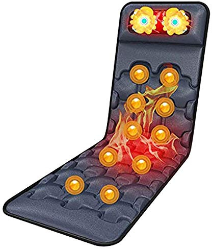 Colchoneta de masaje de espuma viscoelástica con calor, colchoneta de masaje de espuma viscoelástica de cuerpo completo con masajeador de cuello Shiatsu, almohadilla de masaje lavable, almohadilla de