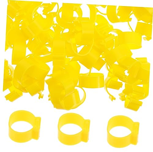 Yardwe 100pièces Anneaux pour Pattes de Volaille Bagues Identification pour Poulets Anneaux de Marquage pour Poules Fournitures pour Coqs de Combat