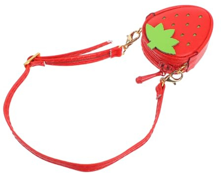 Veemoon Bolso De para Muñecas Mini De Fresa Bandolera De Moda para Muñecas Pequeñas Accesorio De Vestido para Juguete