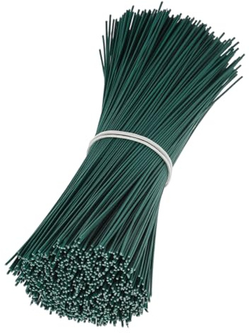 Mipcase 1000piezas Alambre De Atar para Jardín Bridas Trenzadas Reutilizables Bridas para Plantas Alambre De Flexible Galvanizado para Atar Tomates Patatas y Arbustos De Jardinería